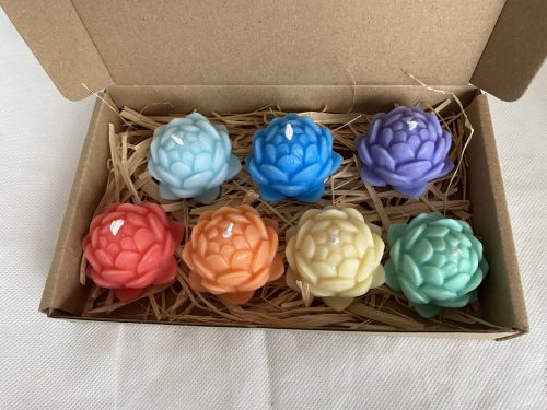 Csakra gyertya szett -kicsi